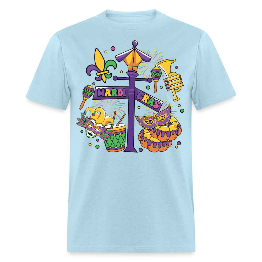 Funny And Festive Mardi Gras Outfit Mardi Gras Party T-Shirt - powder blue