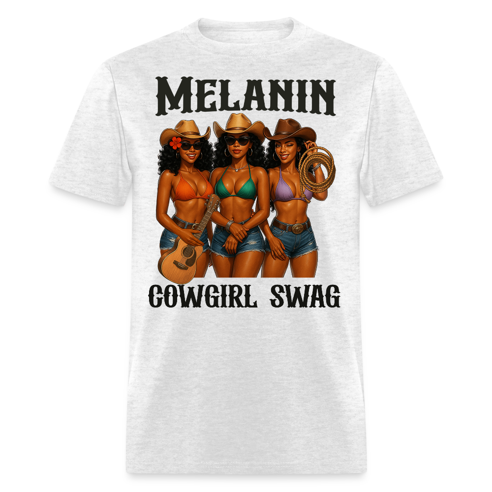 Afrocentric Cowgirl Swag Melanin T-shirt - light heather gray