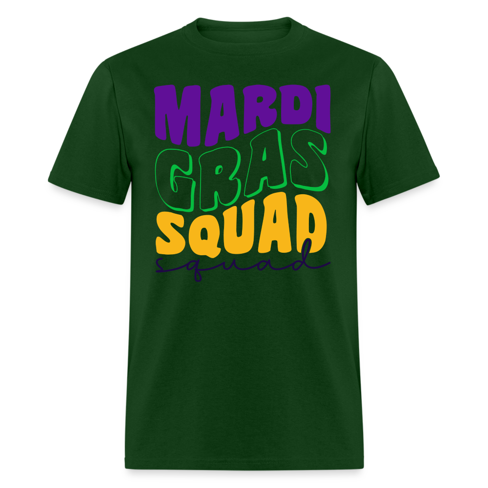 Mardi Gras Squad Matching Shirts Funny Mardi Gras Party T-shirt - forest green