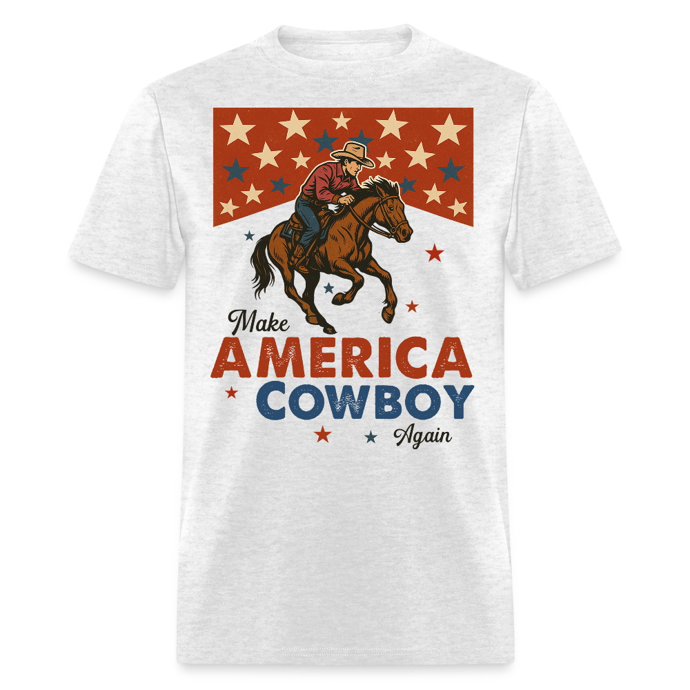Make America Cowboy Again T-Shirt - light heather gray