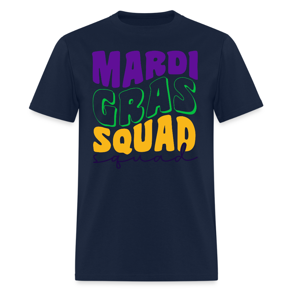 Mardi Gras Squad Matching Shirts Funny Mardi Gras Party T-shirt - navy