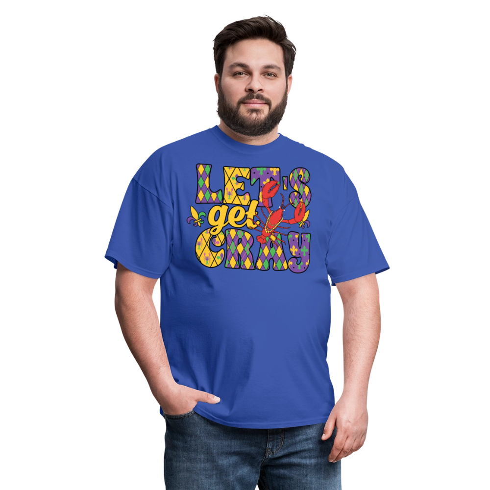 Let’s Get Cray Mardi Gras Crawfish Party T-Shirt - royal blue