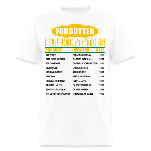 Forgotten Black Inventors Tee Cultural Empowerment T-Shirt - white