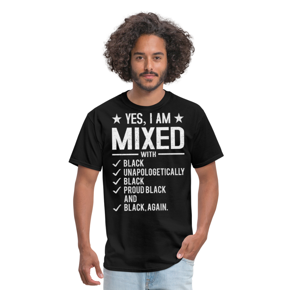 Proud Black Identity Tee Unapologetically Black T-shirt - black