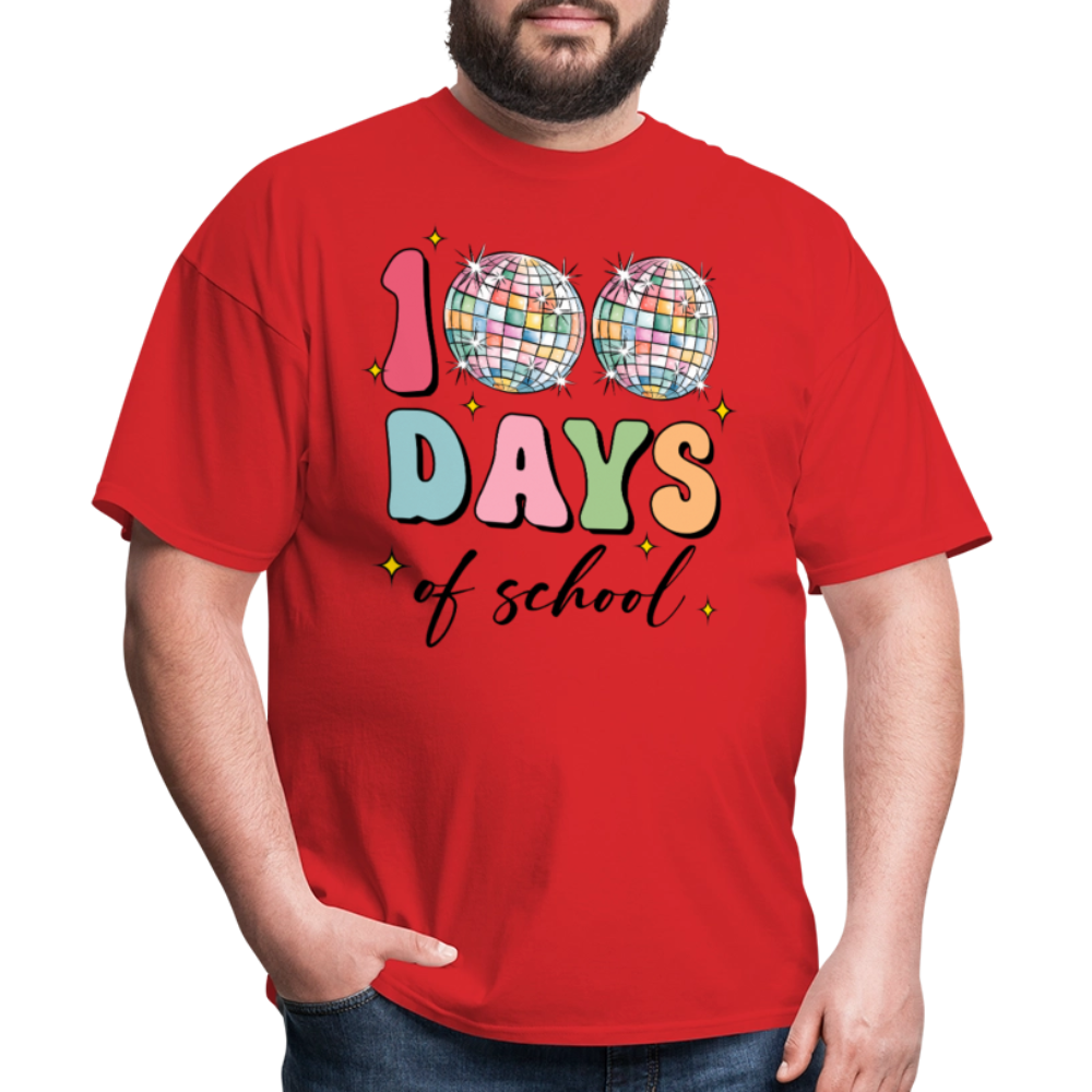 Colorful Teacher Appreciation Gifts Best 100Days Of School T-shirt - red