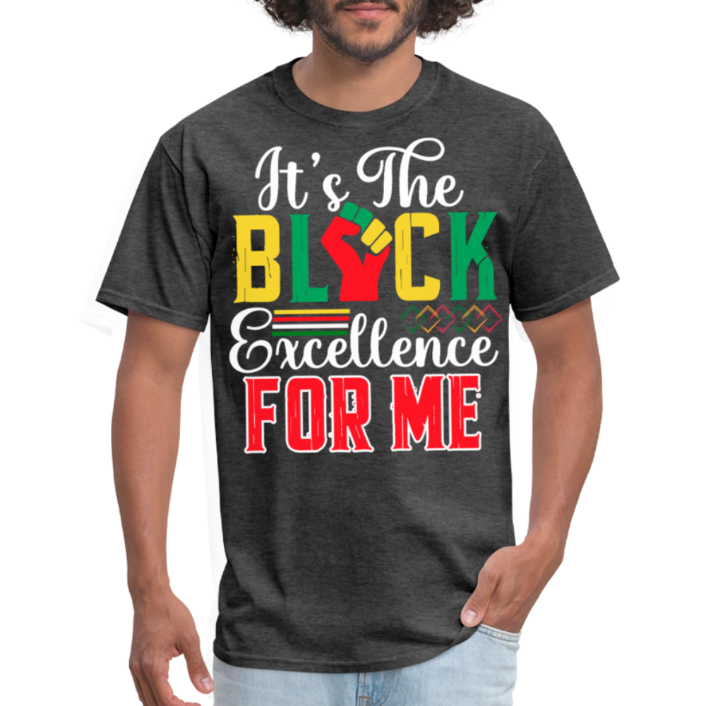 Black Excellence T-shirt For Men and Women African American Heritage T-shirt - heather black
