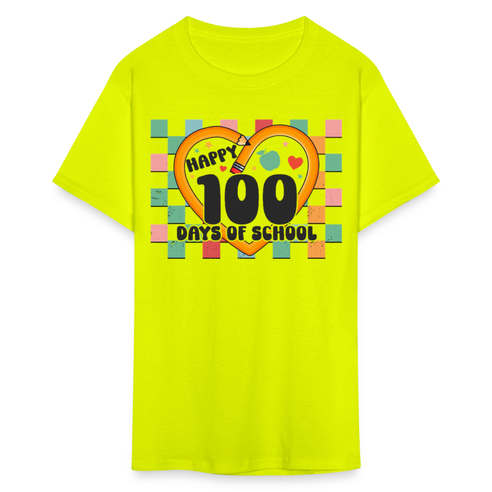 100 Days of school Shirt For Teachers Unisex Tee - safety green