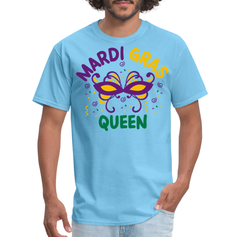 Funny Mardi Gras Shirts For Ladies Mardi Gras Queen T-shirt - aquatic blue