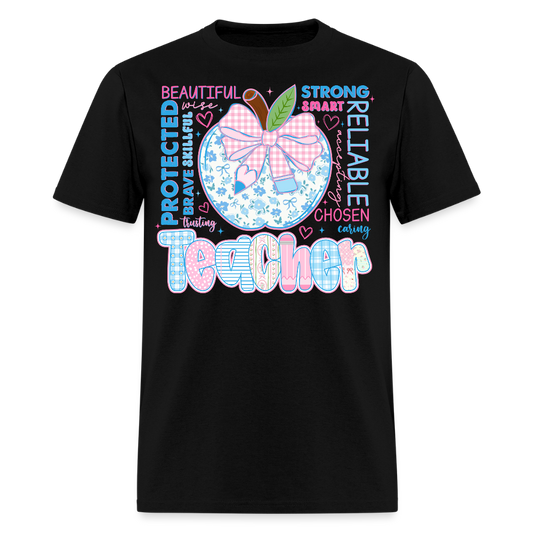 Strong Smart Brave Teacher Appreciation T-Shirt - black