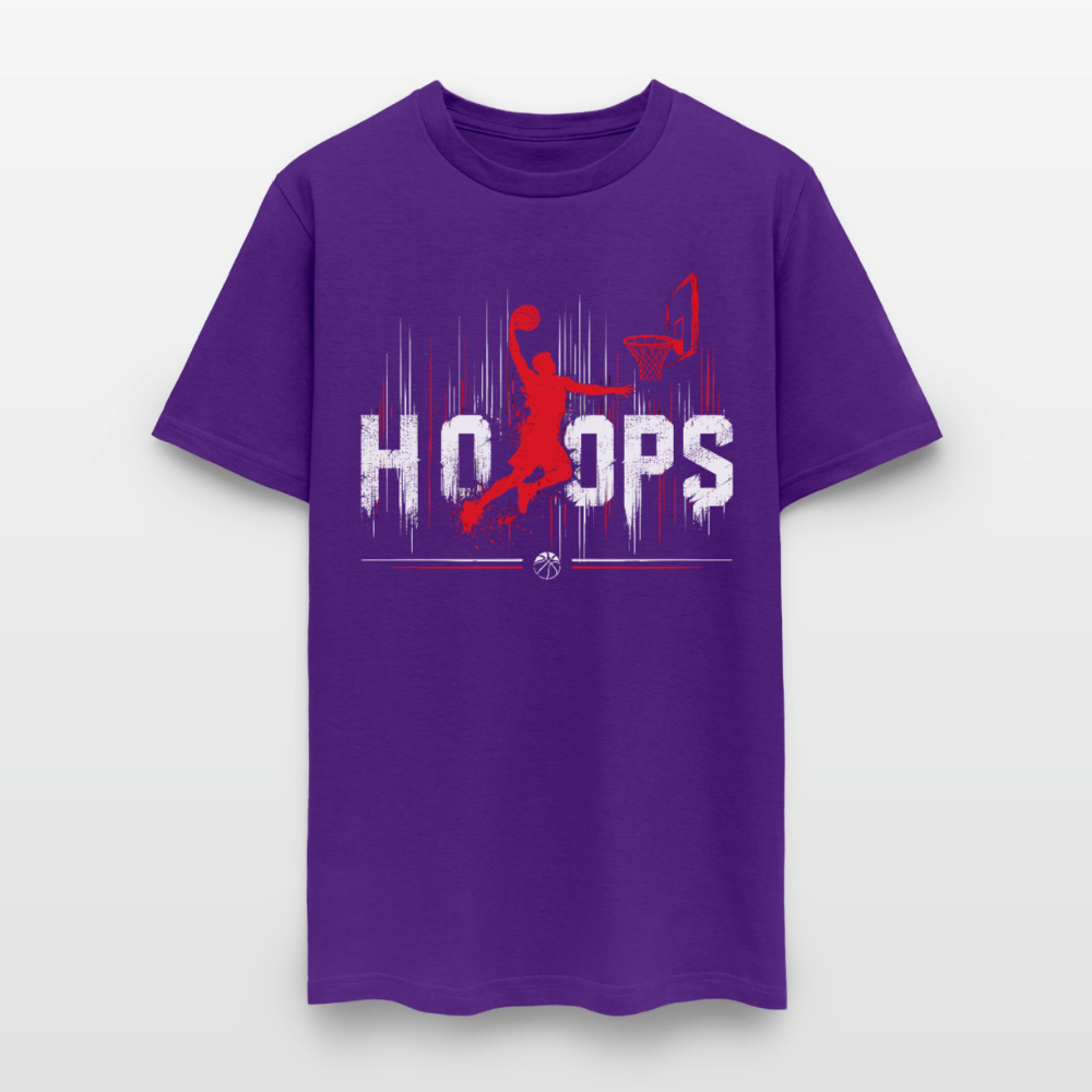Basketball Hoops Graphic Men's T-Shirt | GILDAN 5000 - purple