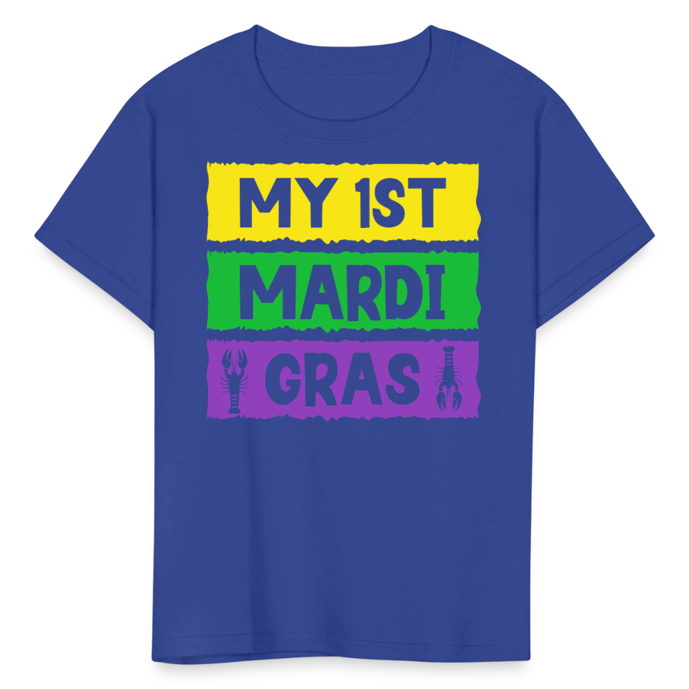 Carnival Kids My First Mardi Gras Baby T-shirt - royal blue