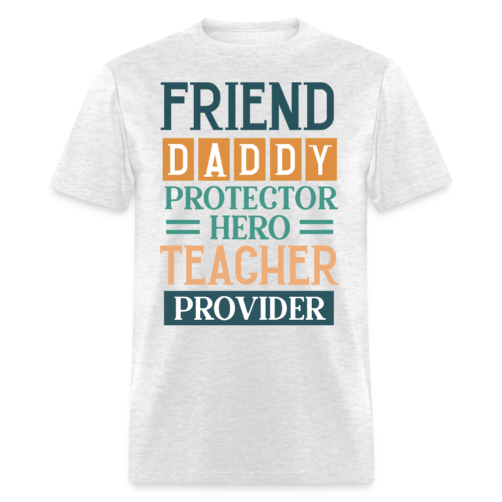 Meaningful Gift For Daddy Loving And Protective Dad T-shirt - light heather gray