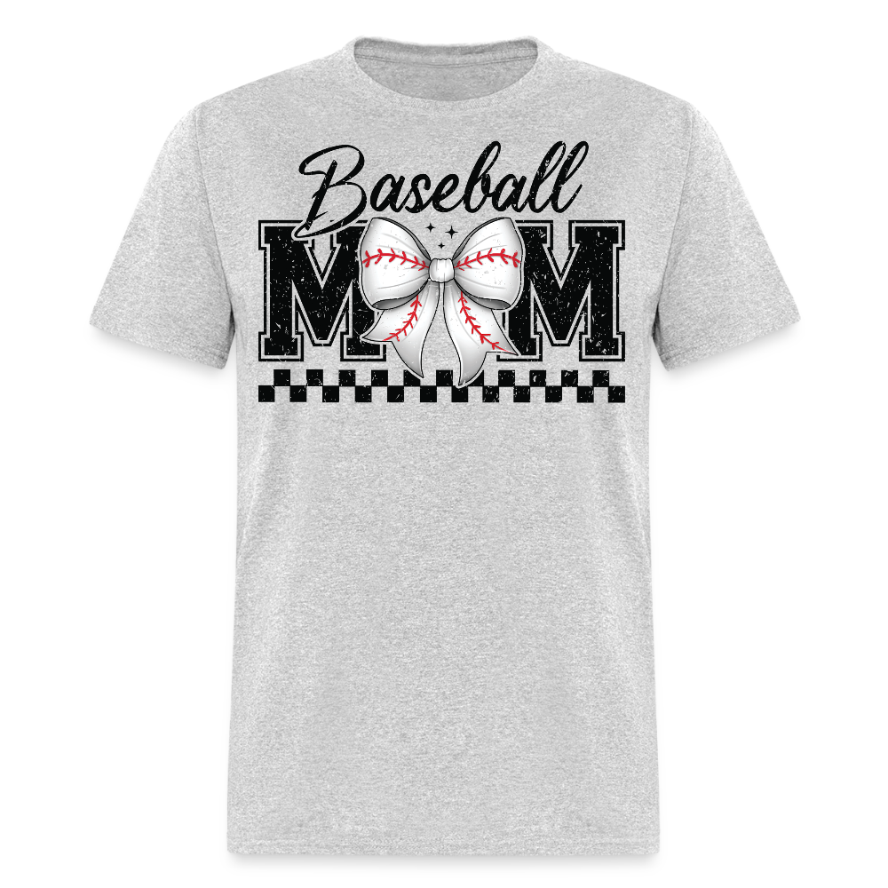 Cute Baseball Mom Graphic T-shirt - heather gray