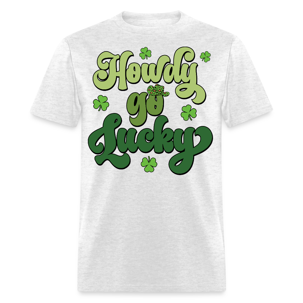 Howdy Lucky St Patrick’s Day Graphic T-shirt - light heather gray