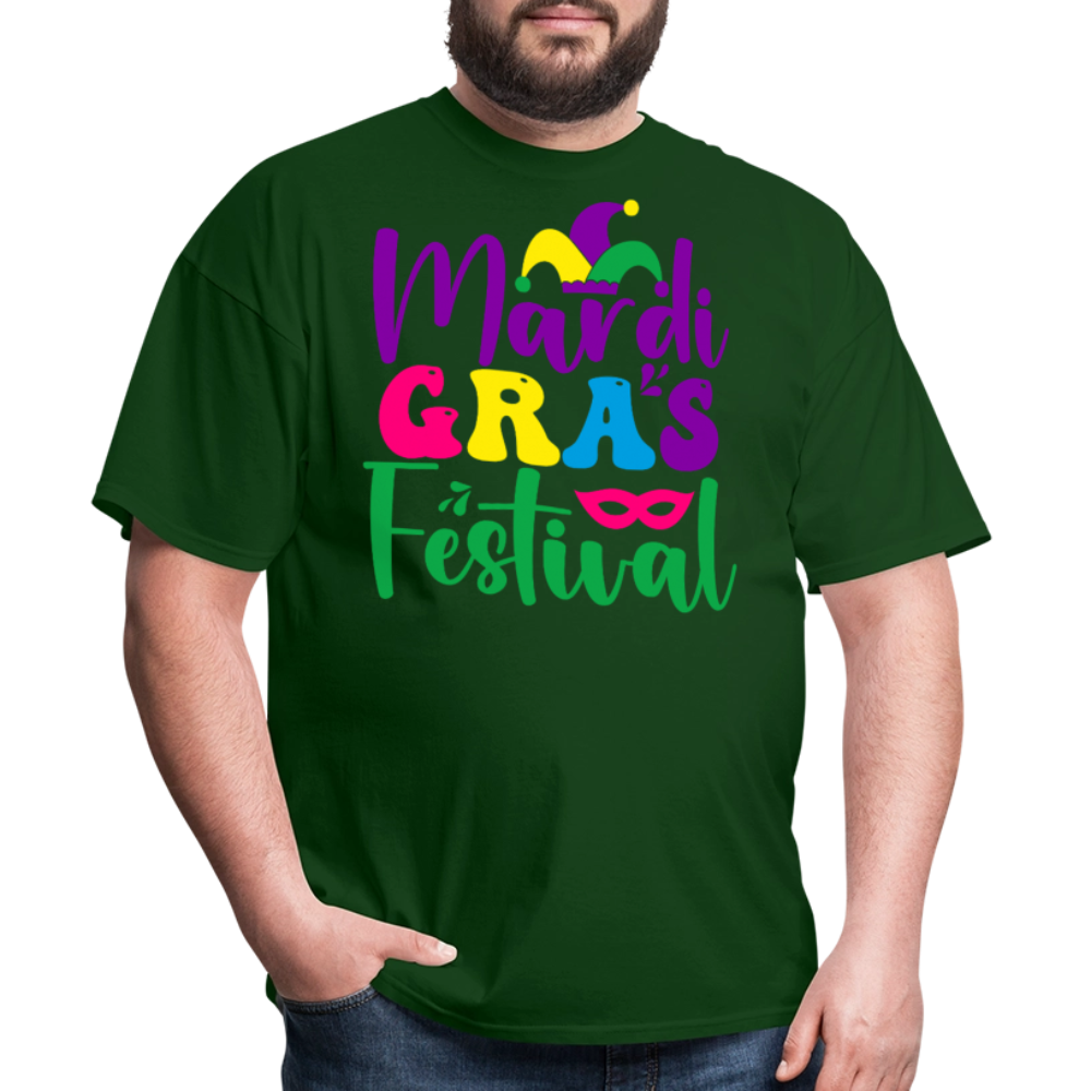 Funny and Stylish Mardi Gras Celebration Unisex T-shirt - forest green