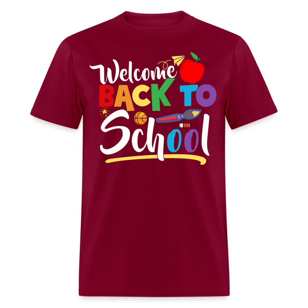 Welcome Back to School Shirt for Teachers First Day of school T-shirt - burgundy