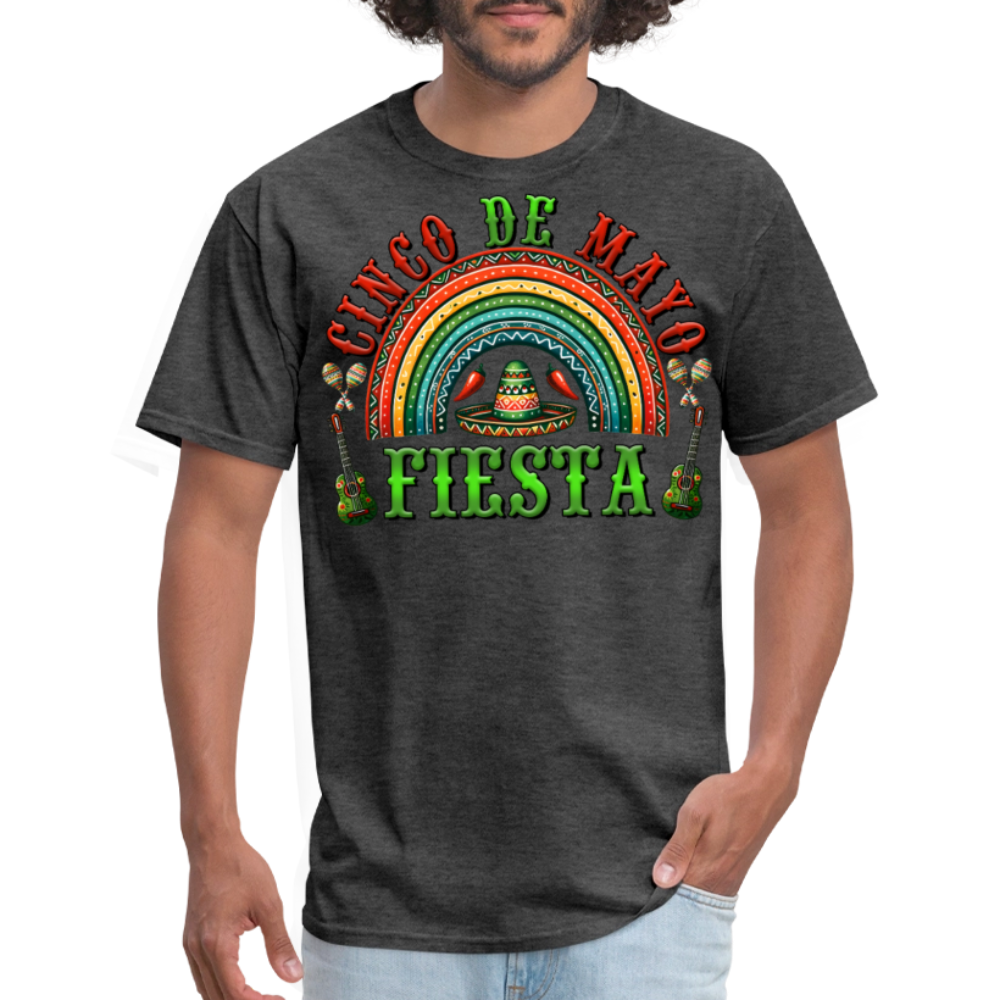 Mexican Culture-inspired Festival Tees Cinco de Mayo Fiesta T-shirt - heather black