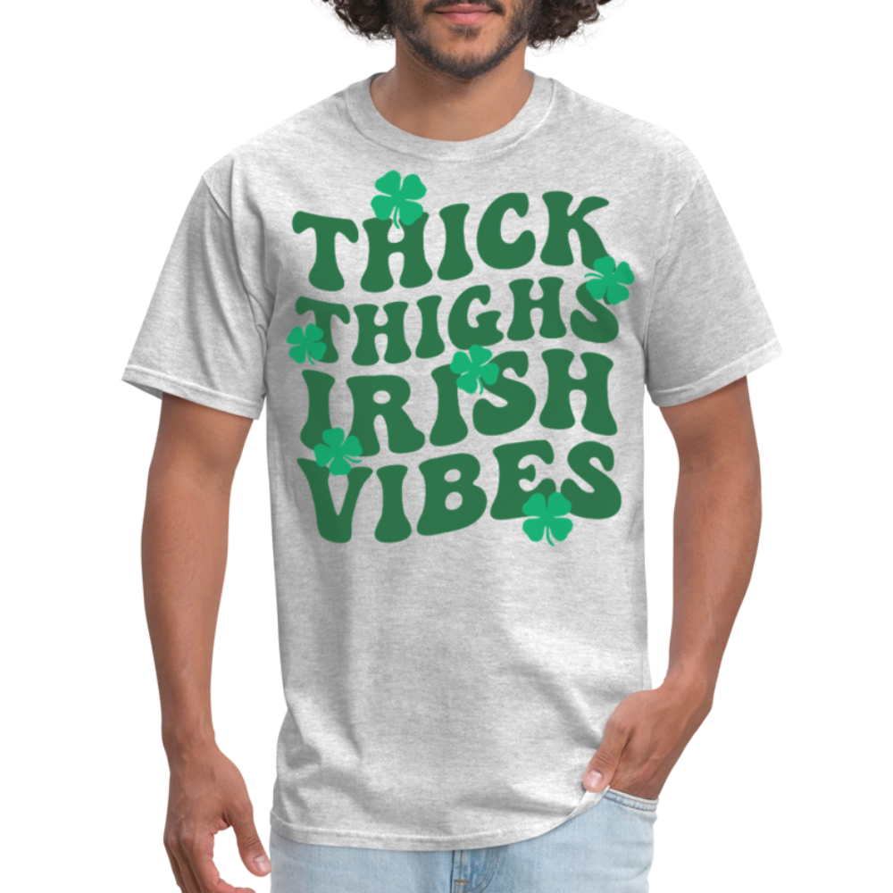 Thick thighs Irish Pride Funny St Patrick’s Day T-shirt - heather gray