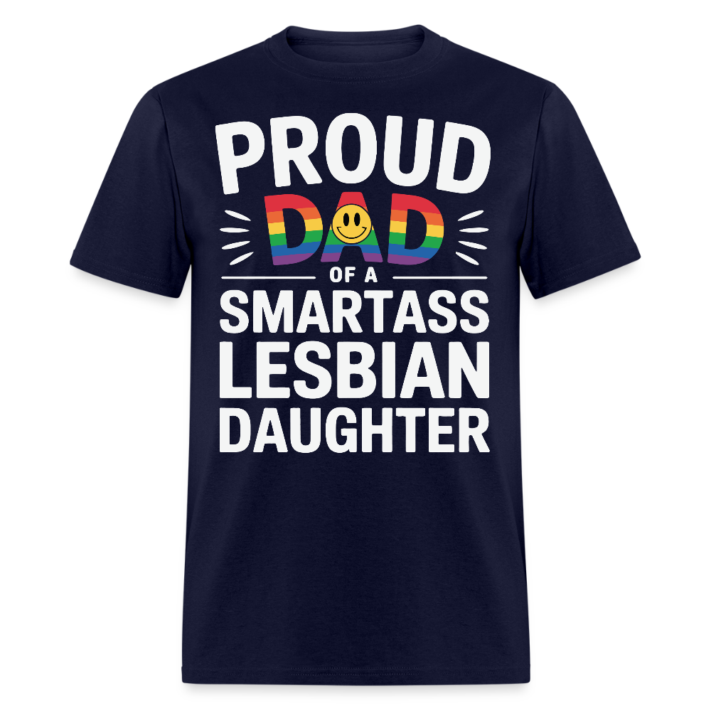 Proud Dad Of Lesbian Daughter T-shirt - navy