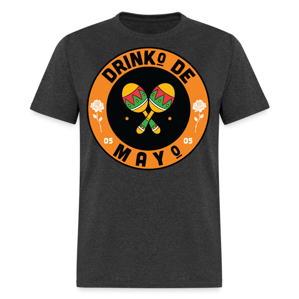 Drinko De Mayo Party Outfit Cinco De Mayo Drinking T-shirt - heather black