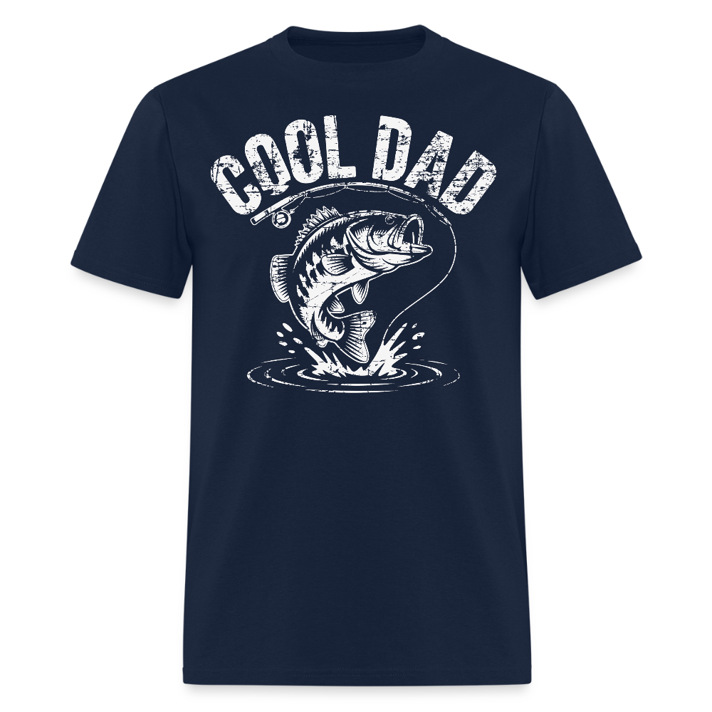 Cool Dad Fishing Tee Gift For Fisherman T-shirt - navy