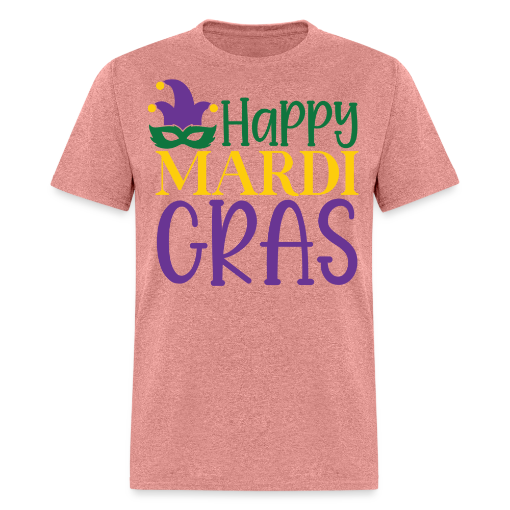 Funny and Stylish Mardi Gras Festival Unisex T-shirt - heather mauve