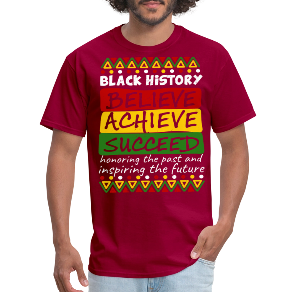 Black Culture Awareness Honoring The Past Inspiring The Future T-Shirt - dark red