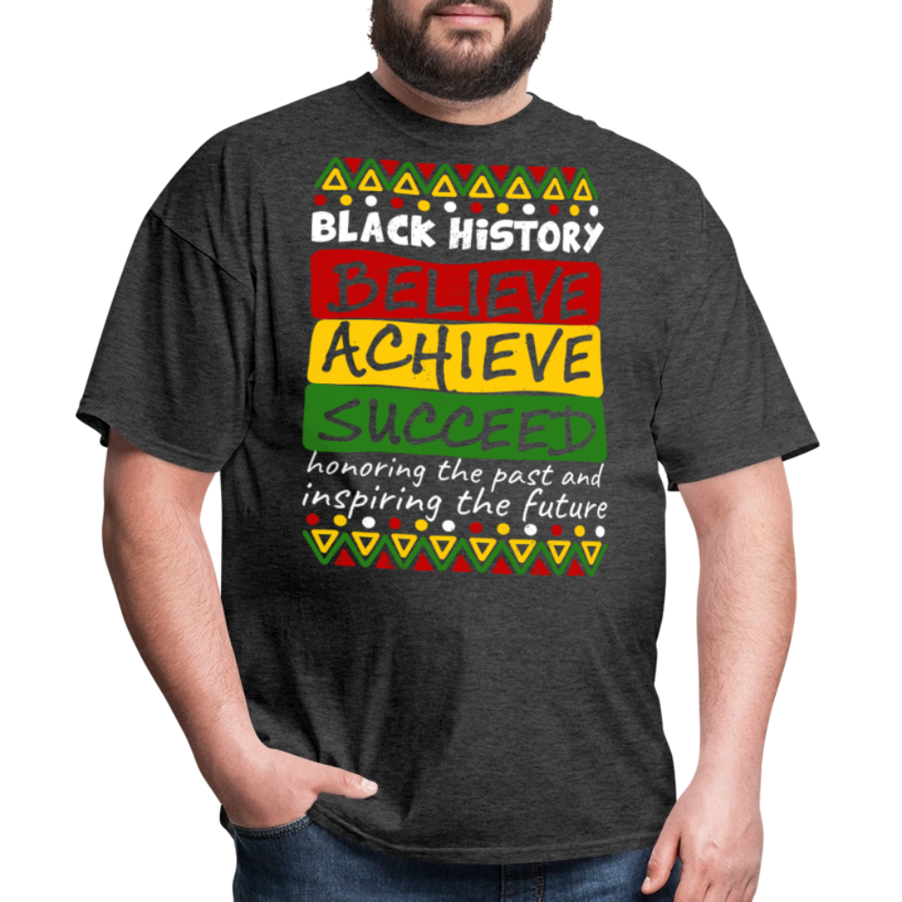 Black Culture Awareness Honoring The Past Inspiring The Future T-Shirt - heather black