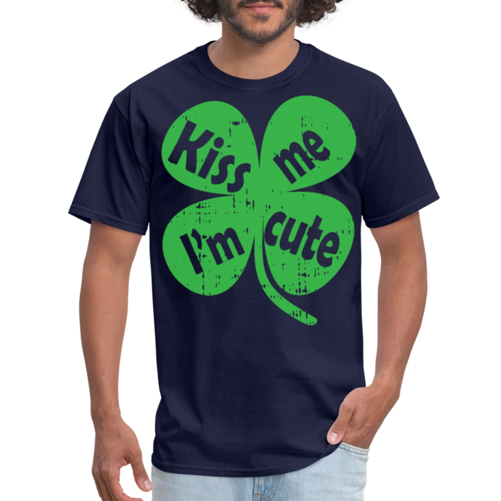 Kiss Me I’m Cute Irish Festival T-shirt - navy