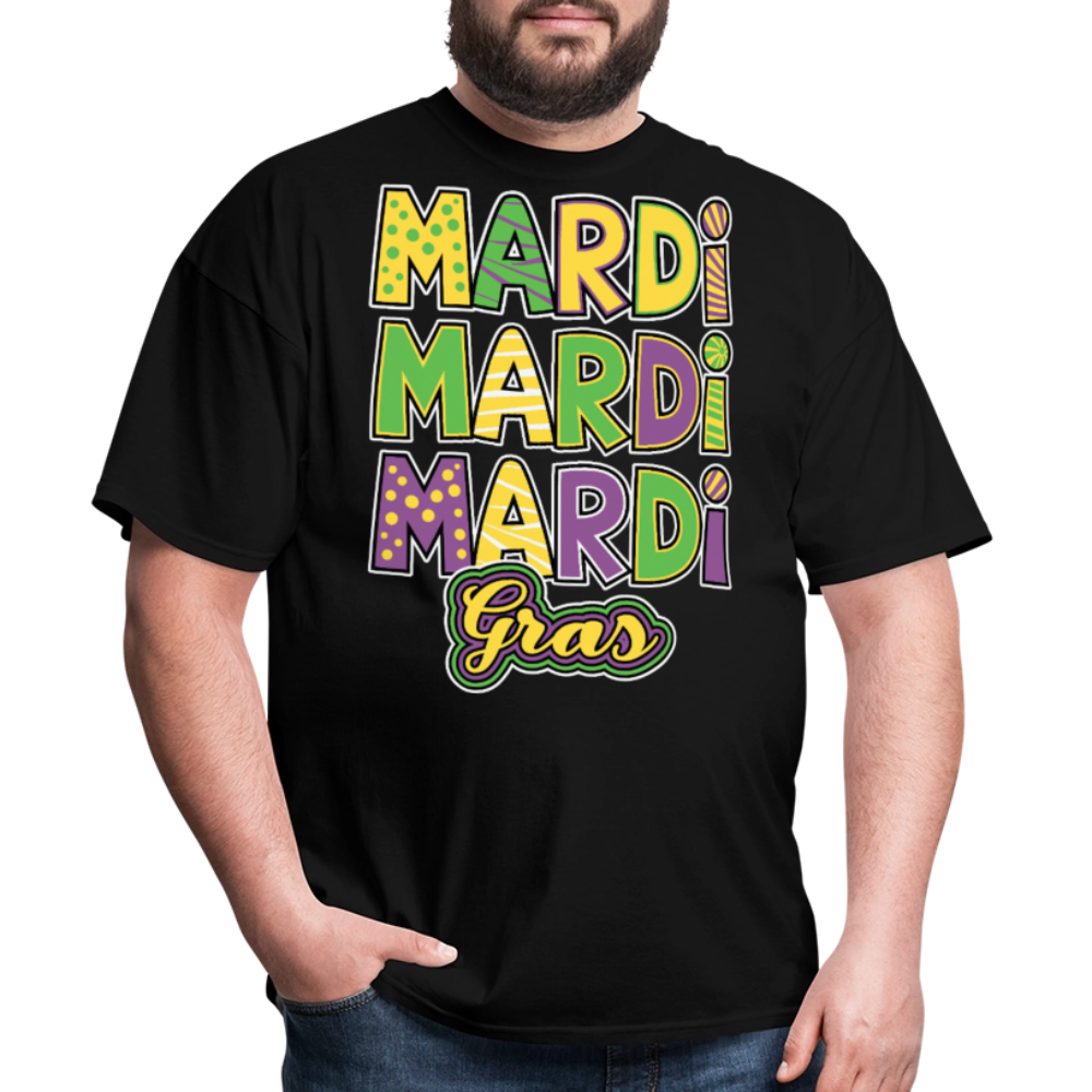 Mardi Gras Tee For Parade Colorful New Orleans Festival T-shirt - black