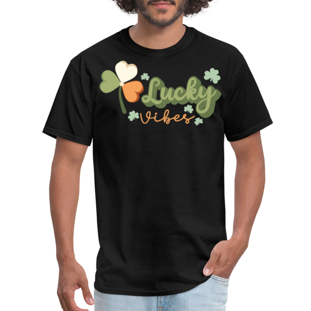 St Patrick’s Day Lucky Vibes T-shirt - black