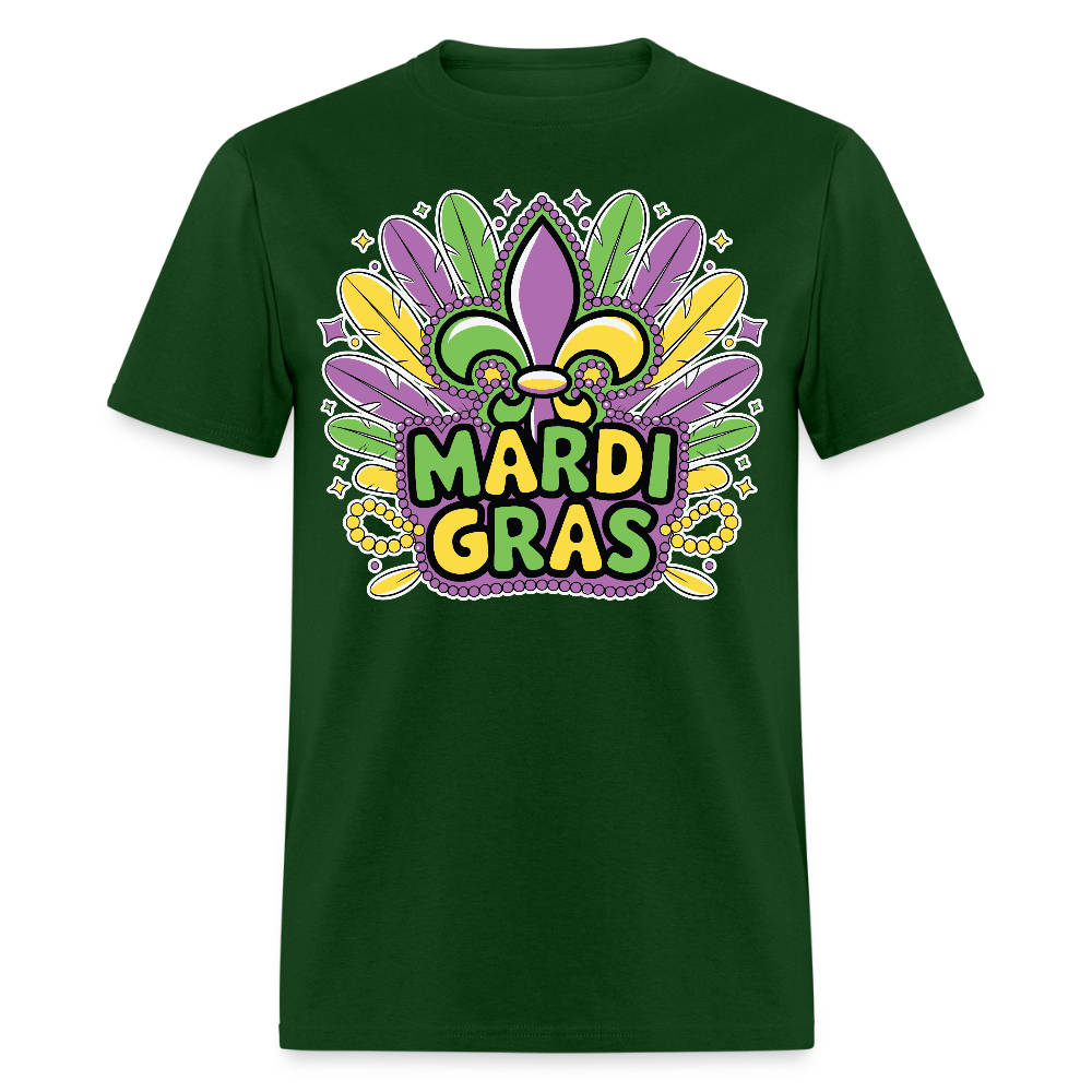 Festive Mardi Gras Clothing For Parties Best Mardi Gras T-shirt - forest green