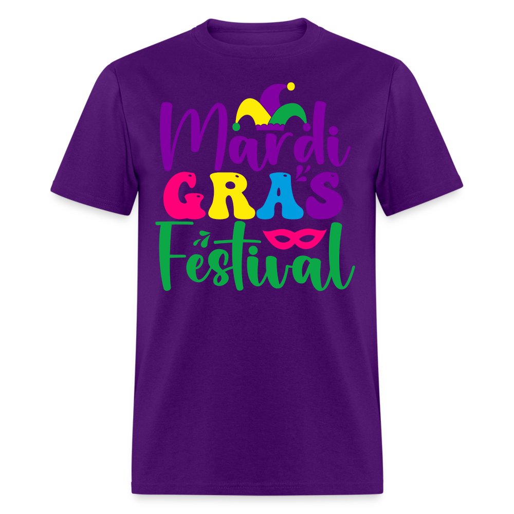 Funny and Stylish Mardi Gras Celebration Unisex T-shirt - purple