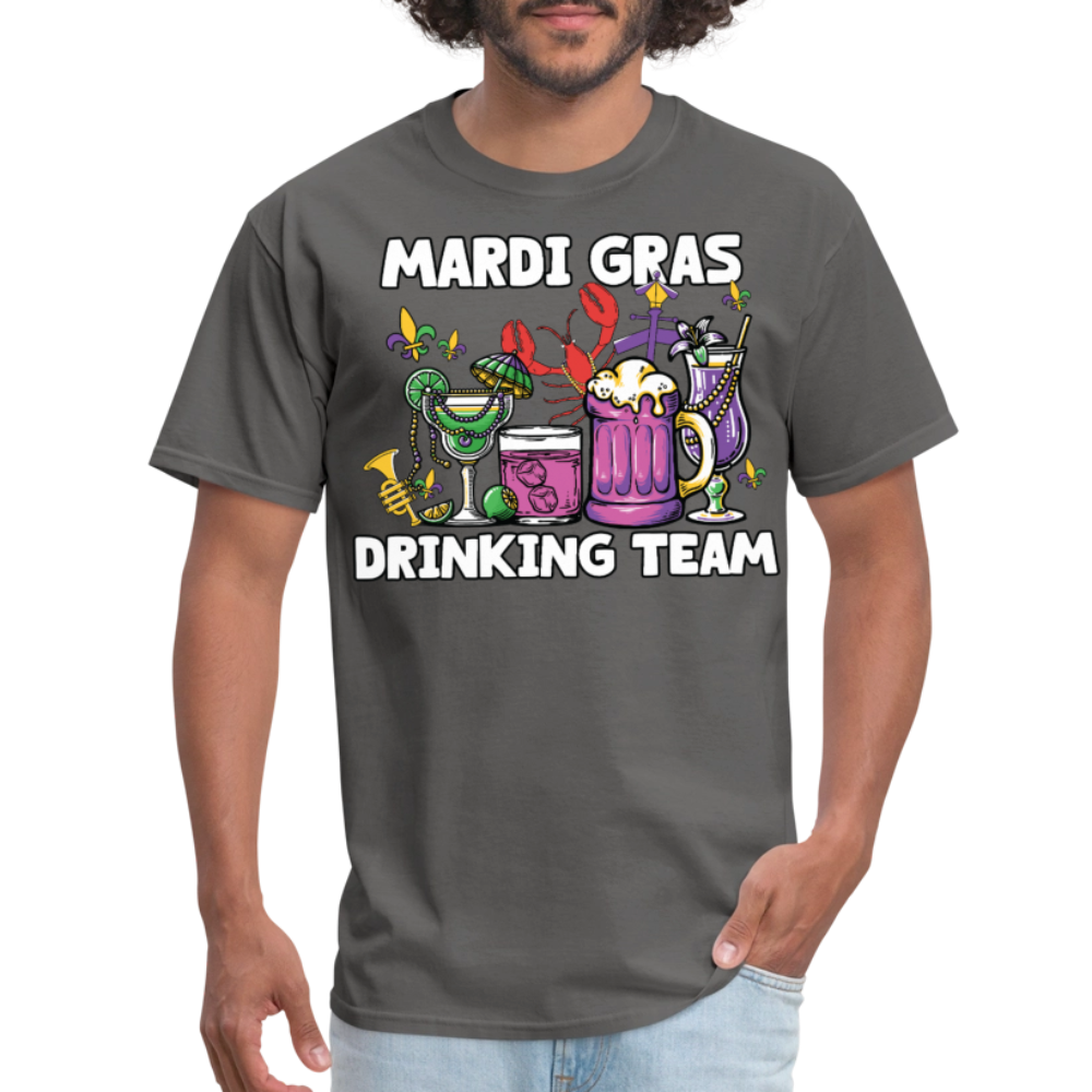 Beer And Cocktail Lover Mardi Gras Tee Mardi Gras Drinking Team T-shirt - charcoal