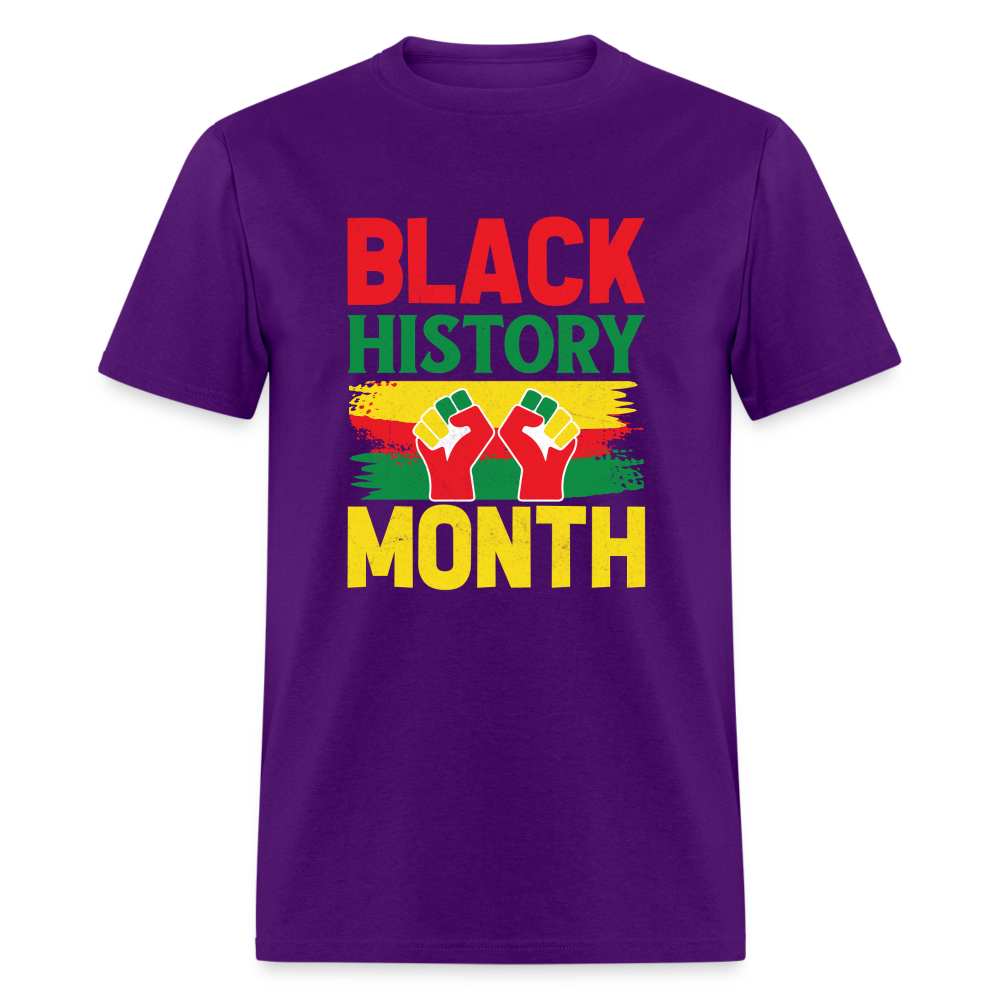 African American Pride Apparel for Black History Month T-Shirt - purple