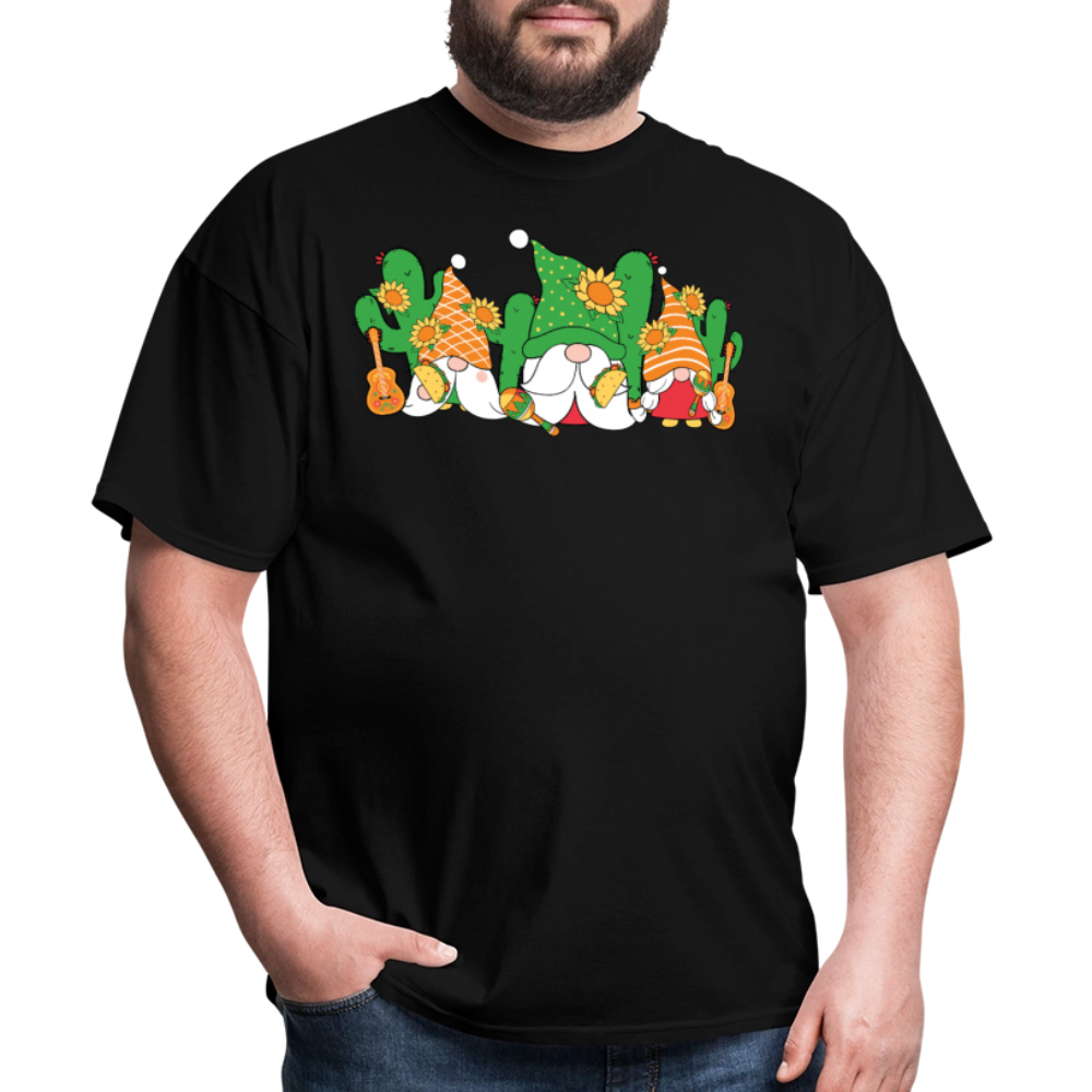 Gnome Lover Gift Ideas Mexican Fiesta Gnome T-shirt - black