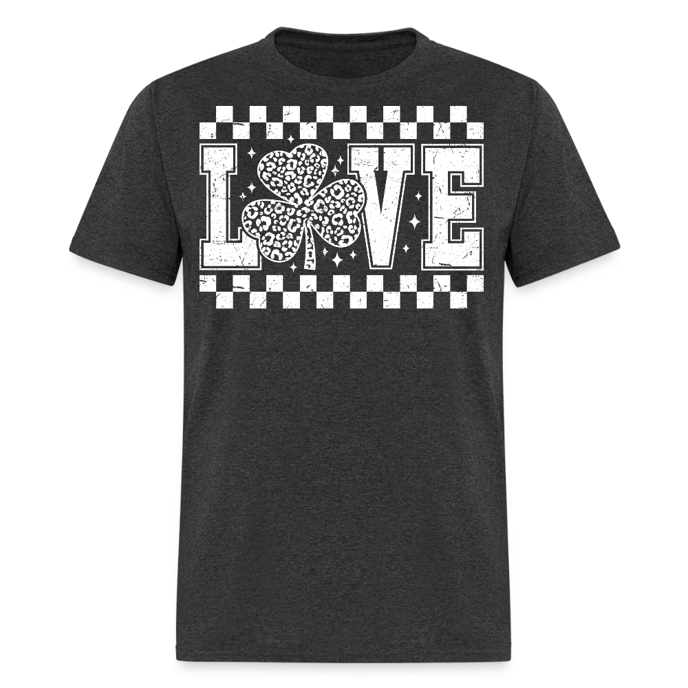 Vintage Shamrock St Patrick’s Day Love T-shirt - heather black