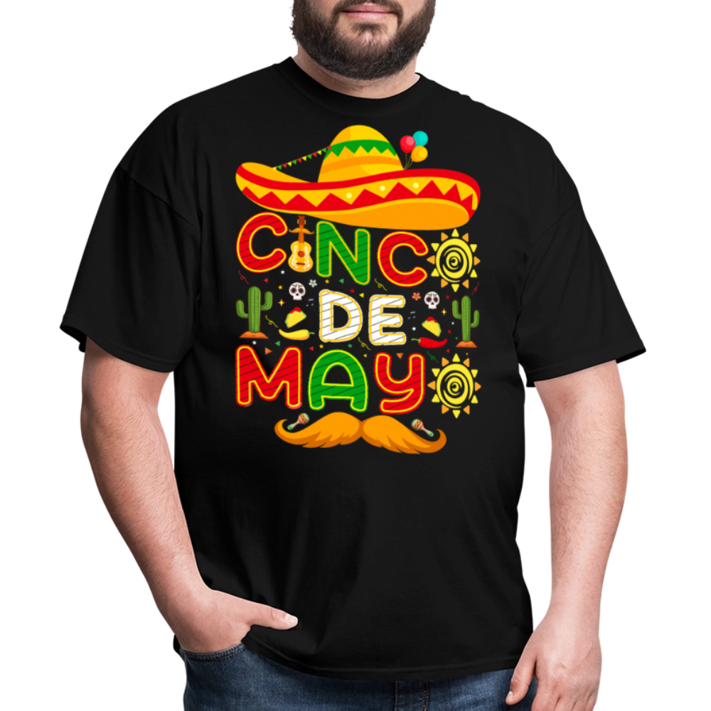 Mexican Fiesta Celebration Tee Cinco De Mayo Party T-shirt - black