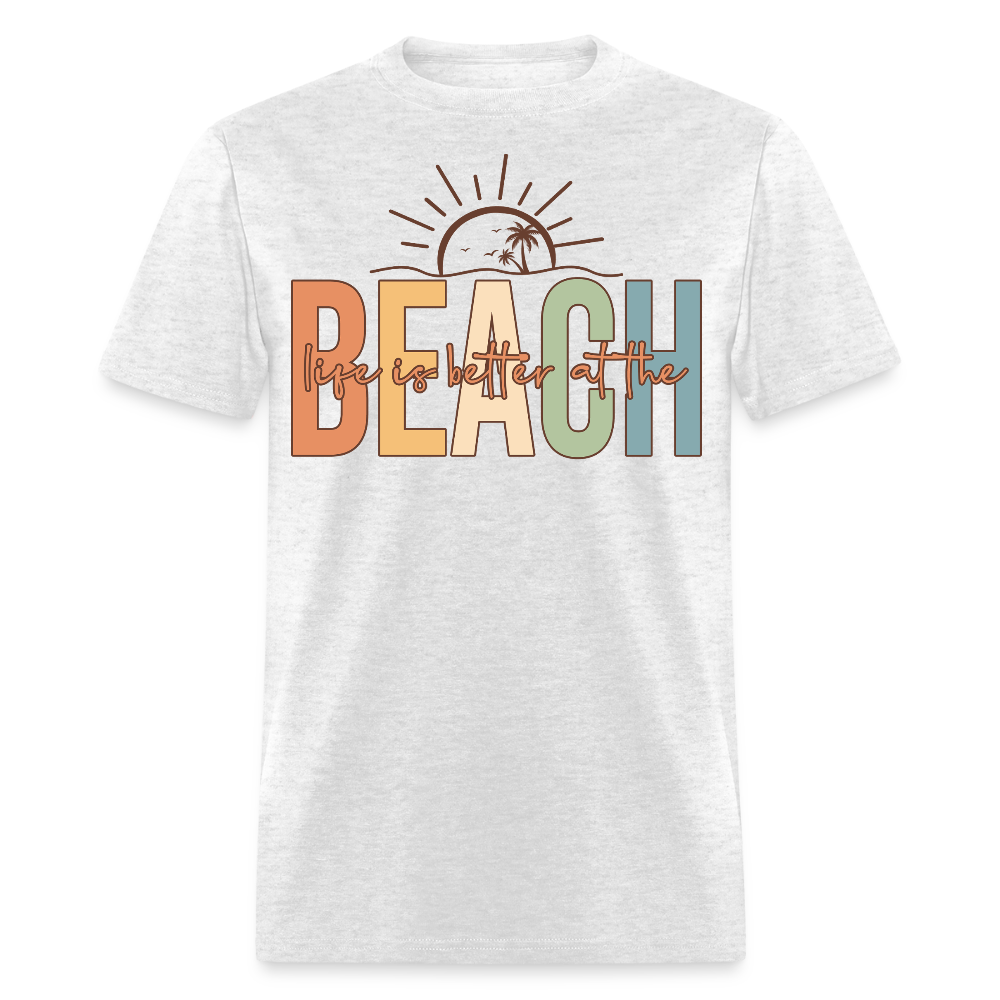 Retro Summer Beach Vacation T-shirt - light heather gray