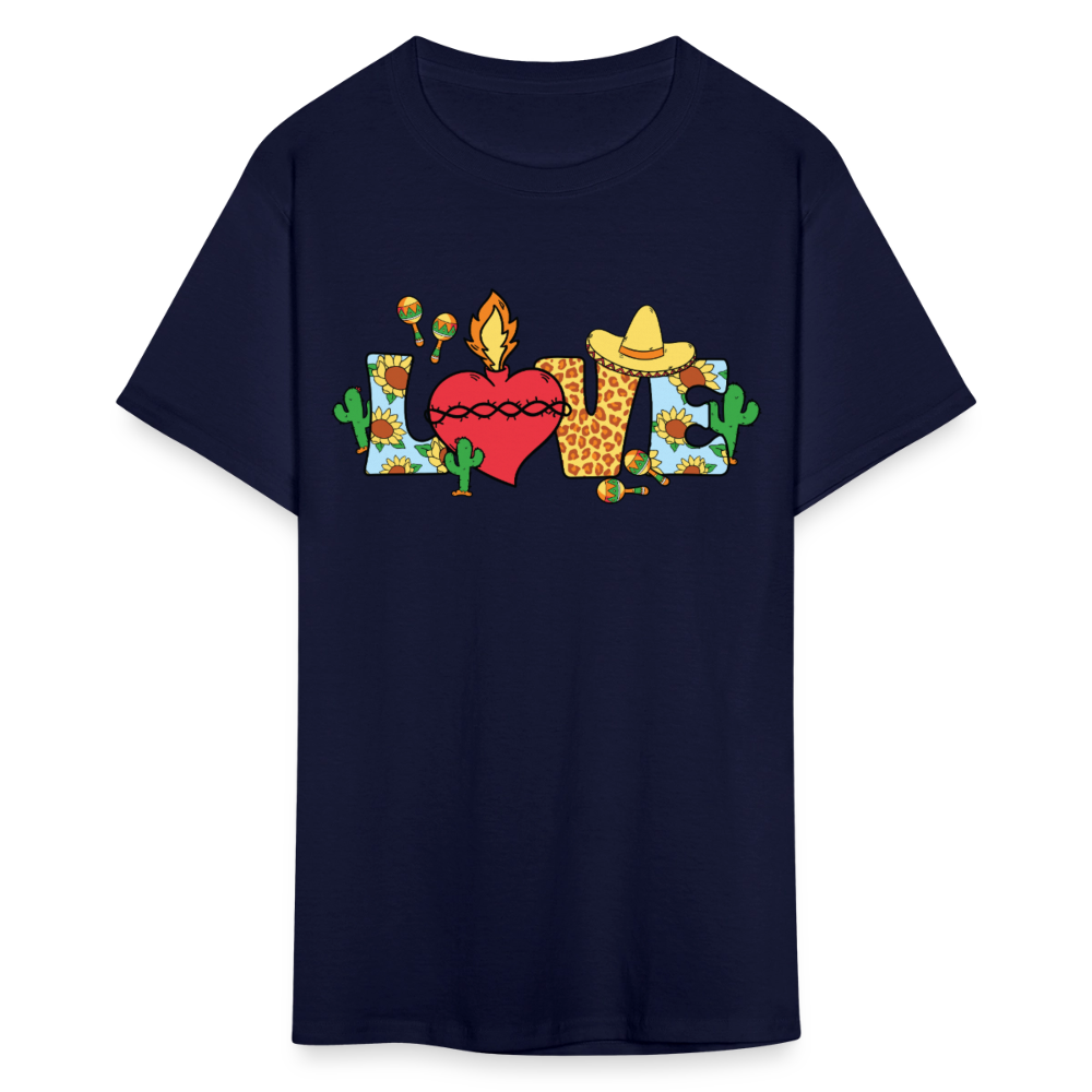 Cinco de Mayo Aesthetic Tee Mexican Fiesta Love T-shirt - navy