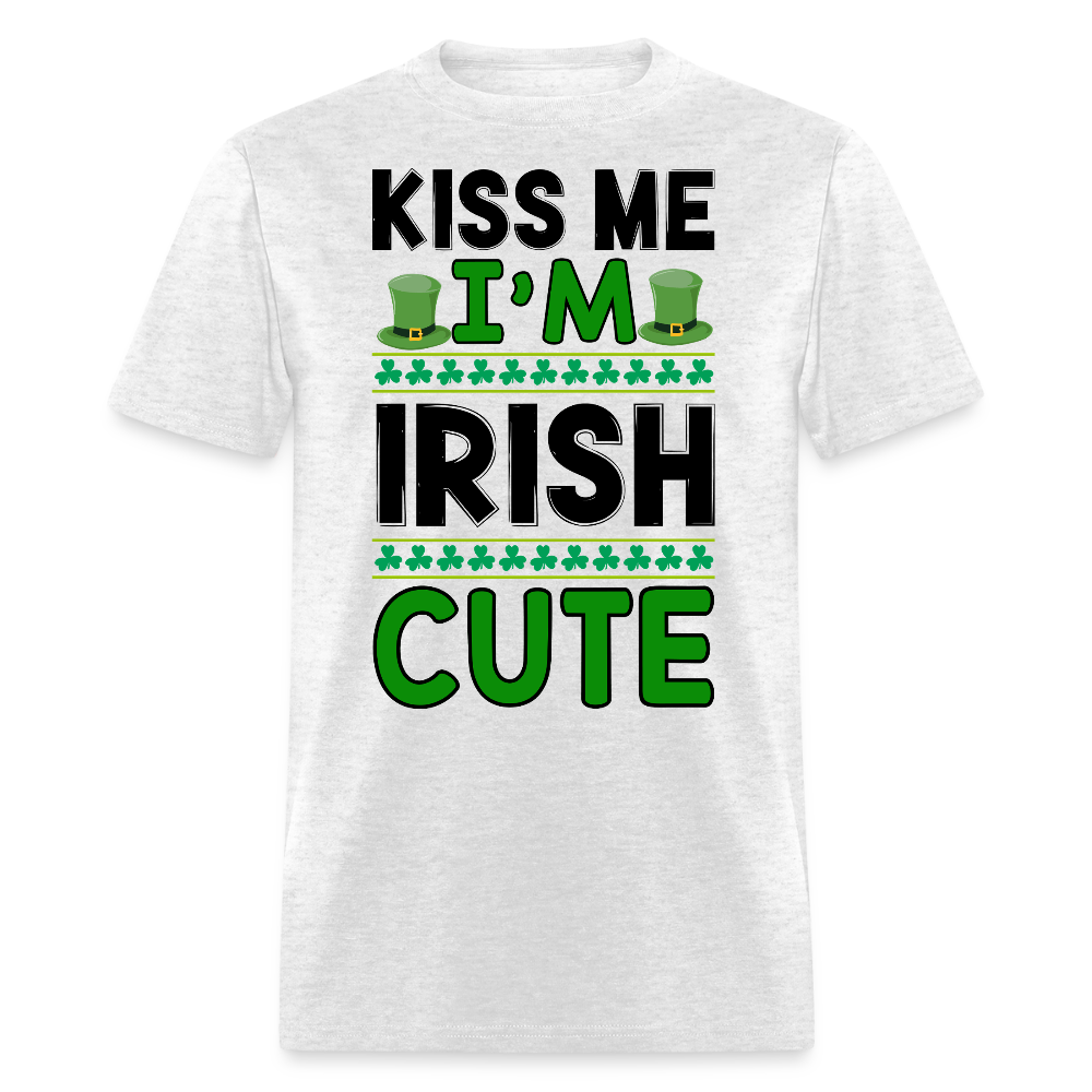 Kiss Me I’m Irish Party Wear For St Patrick’s Event T-shirt - light heather gray