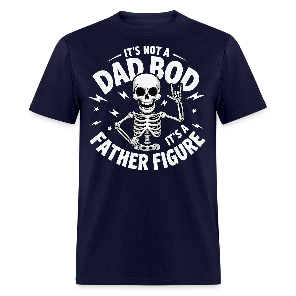 Funny Dad Bod Skeleton Father’s Day Gift T-shirt - navy