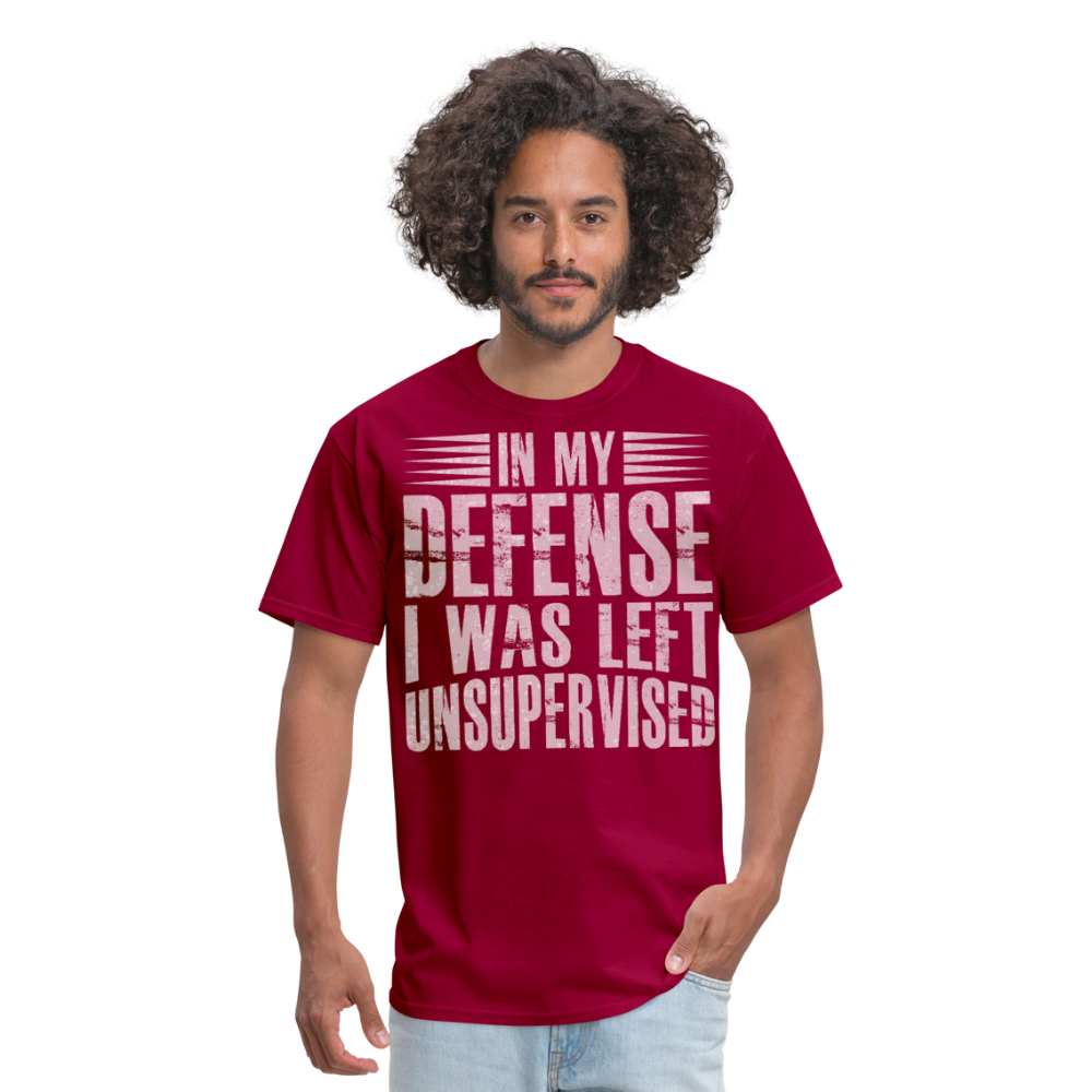 Unique In My Defense Graphic Tees Unisex Classic T-Shirt - dark red