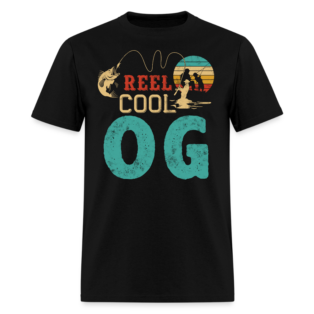 Reel Cool OG Fishing Gifts For Grandpa T-shirt - black