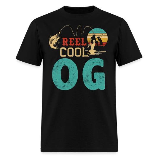 Reel Cool OG Fishing Gifts For Grandpa T-shirt - black