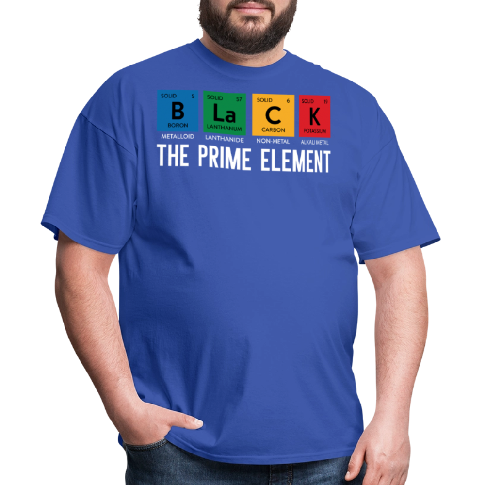 Periodic Table Gift For Black Educators Black Pride Science T-Shirt - royal blue