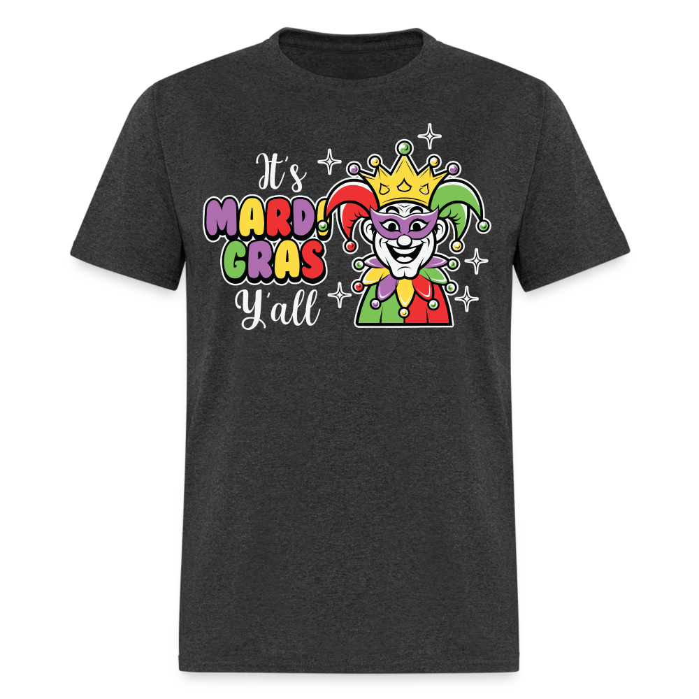 It’s Mardi Gras Y’all Shirt For Party Lovers Mardi Gras Jester T-shirt - heather black