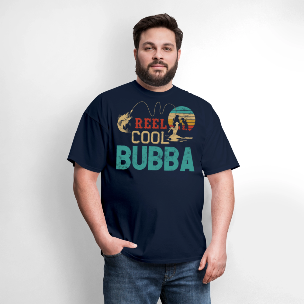 Reel Cool Bubba Funny Fishing T-Shirt - navy