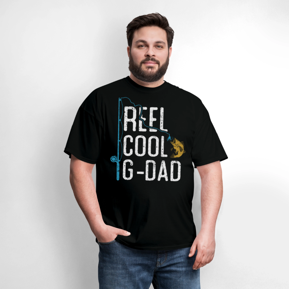 Reel Cool G-Dad Fishing Father's Day Gift T-shirt - black