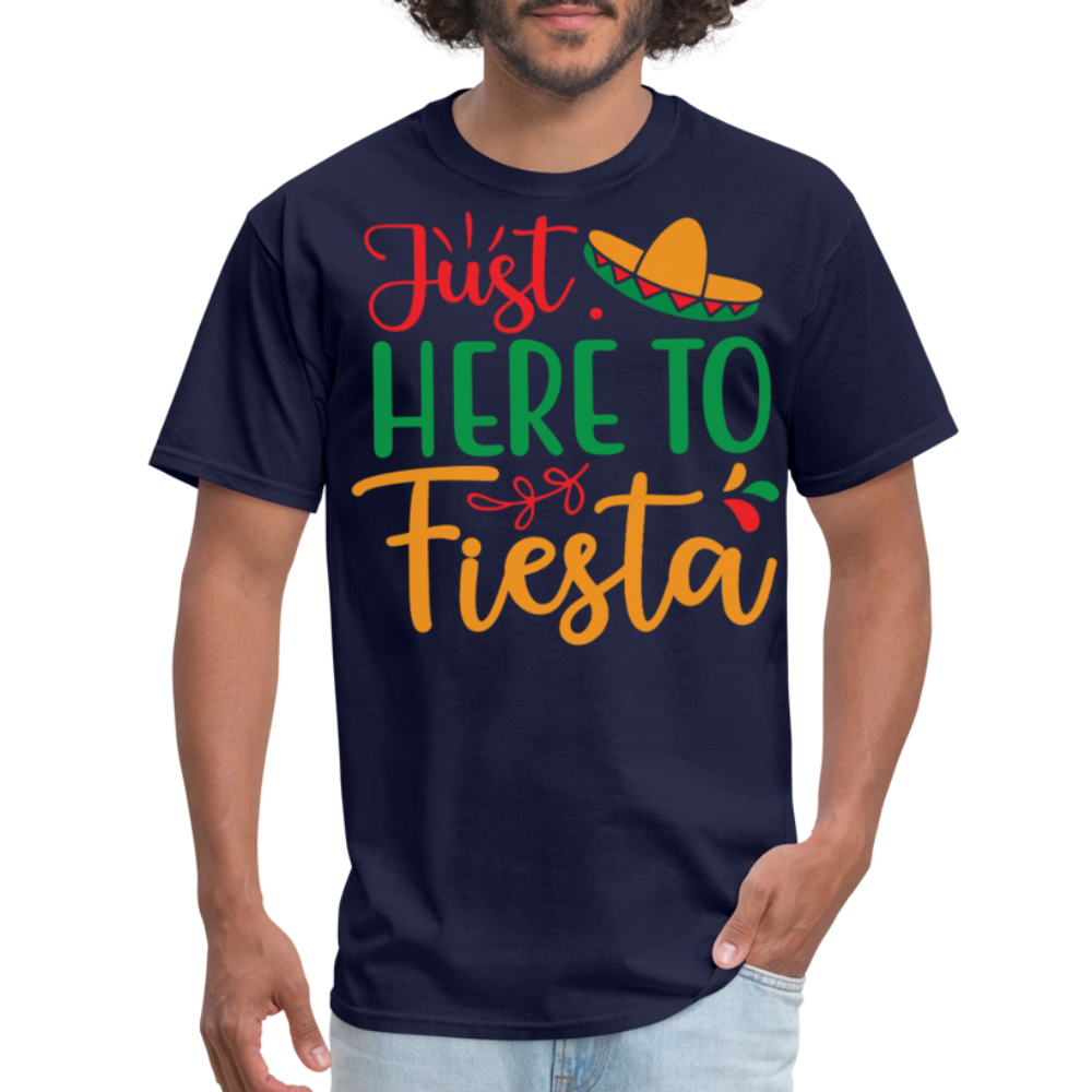 Just Here To Fiesta Mexican Party T-shirt - navy